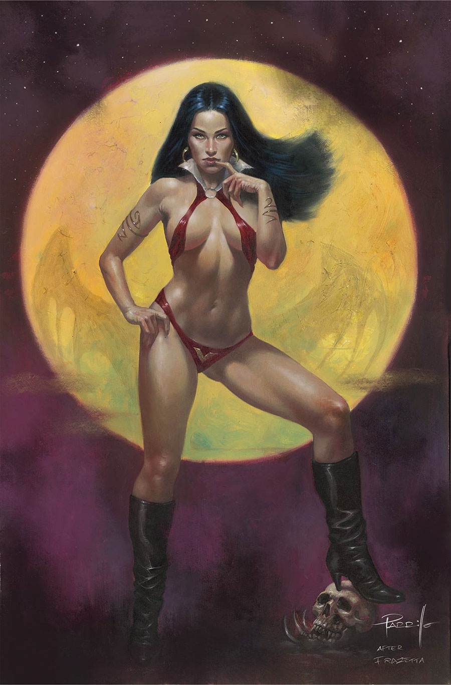 Vampirella Dead Flowers #1 Cover P Dynamite Metal Premium Lucio Parrillo Cover