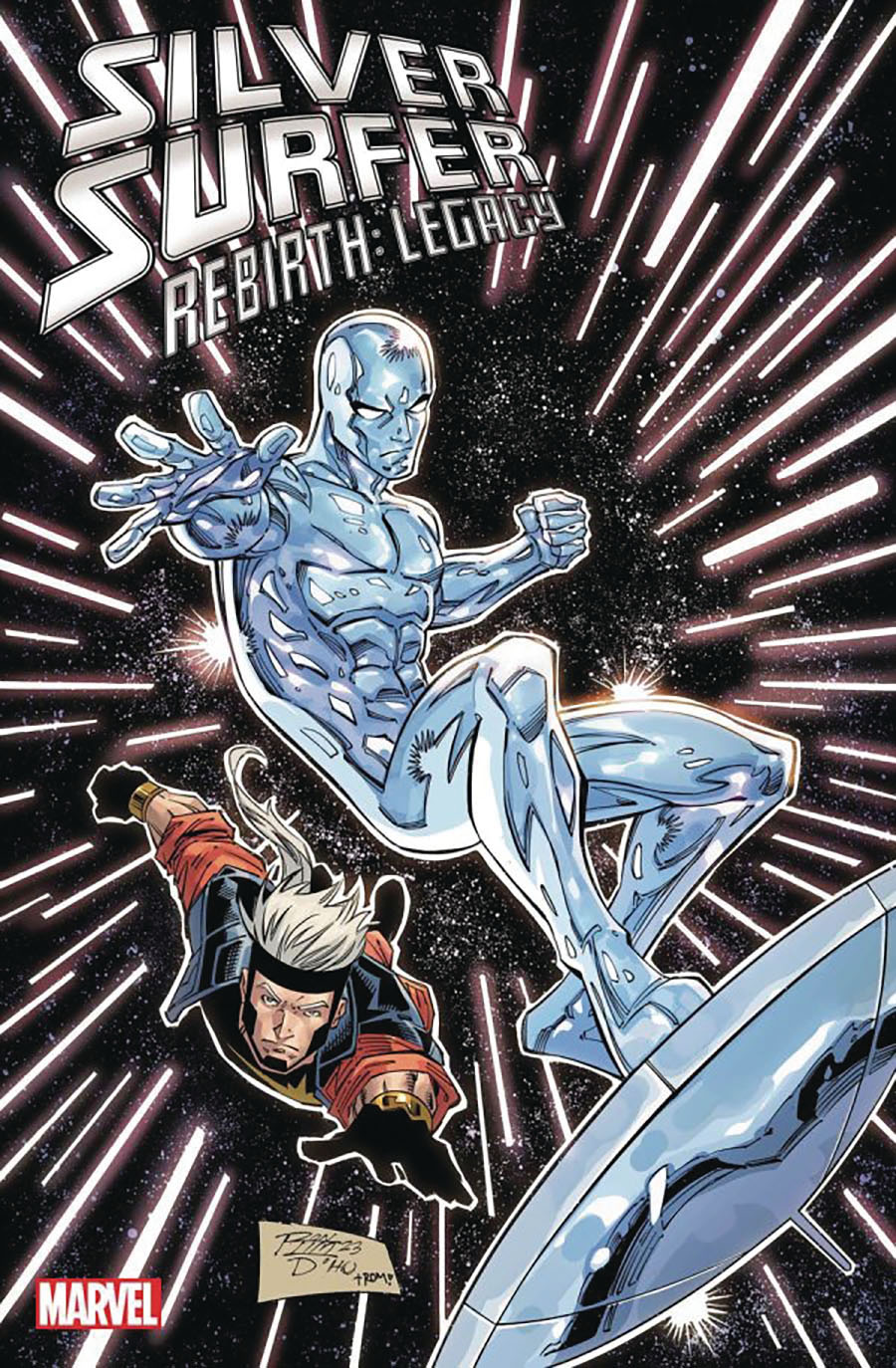 Silver Surfer Rebirth Legacy #1 Cover H DF Signed By Ron Marz