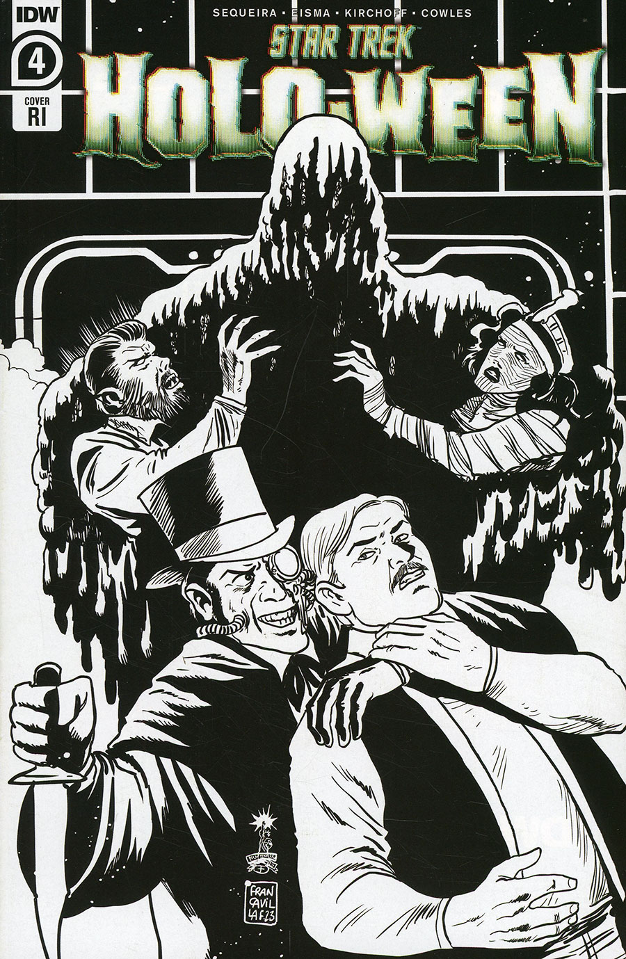 Star Trek Holo-Ween #4 Cover C Incentive Francesco Francavilla Black & White Cover