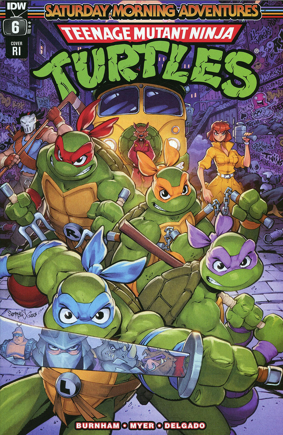 Teenage Mutant Ninja Turtles Saturday Morning Adventures Continued #6 Cover D Incentive Jon Sommariva Variant Cover