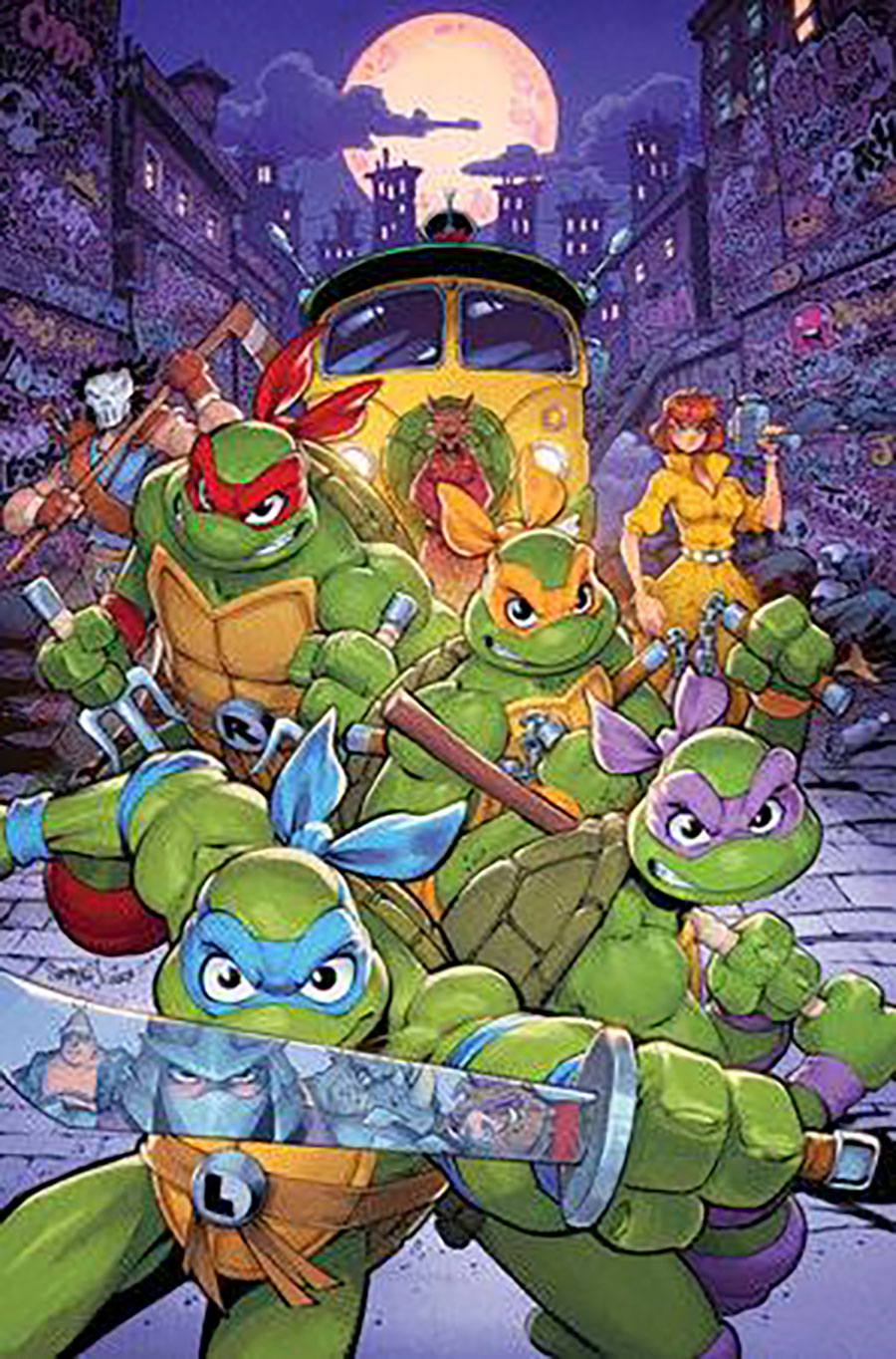 Teenage Mutant Ninja Turtles Saturday Morning Adventures Continued #6 Cover E Incentive Jon Sommariva Virgin Variant Cover