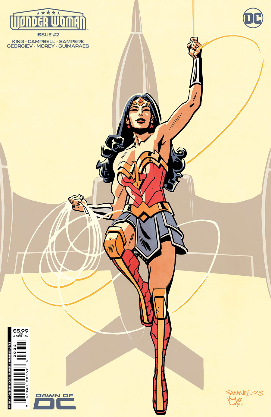 Wonder Woman Vol 6 #2 Cover B Variant Chris Samnee Card Stock Cover