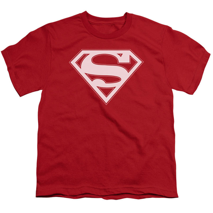 Superman Logo Red Youth T-Shirt X-Small