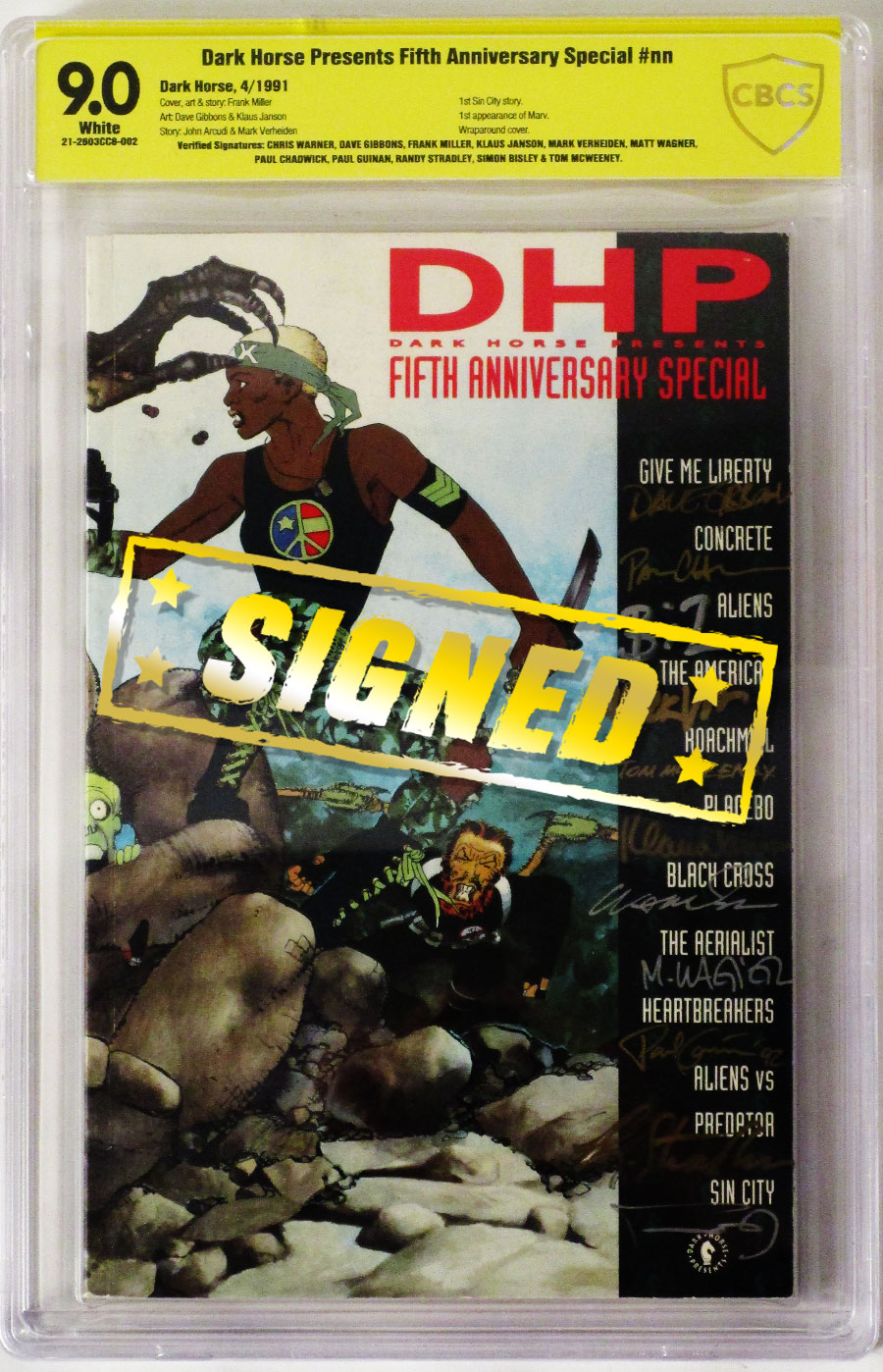 Dark Horse Presents Fifth Anniversary Special #1 Cover C Signed By Creators CBCS 9.0