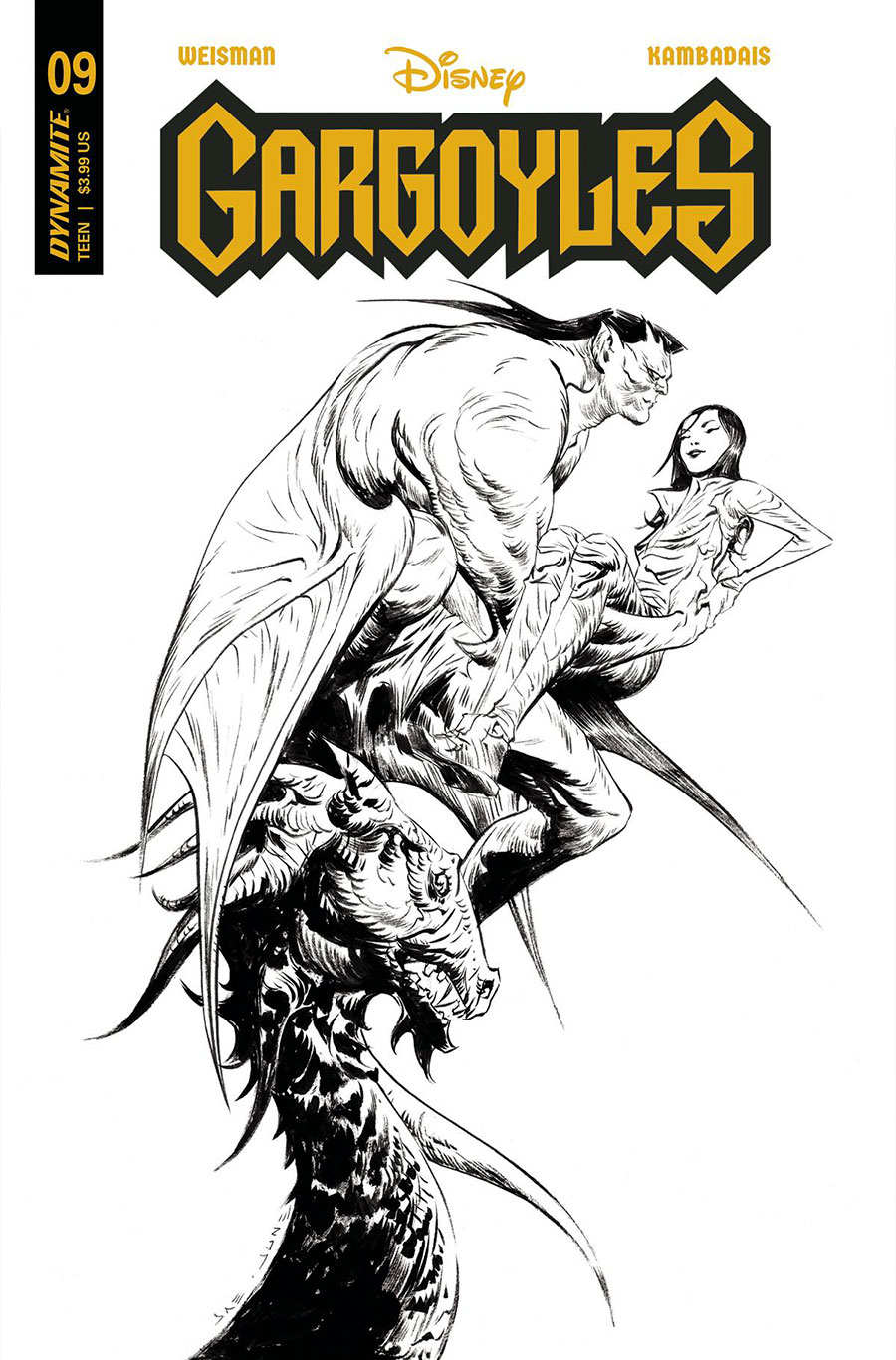 Gargoyles Vol 3 #9 Cover T Incentive Jae Lee Line Art Cover