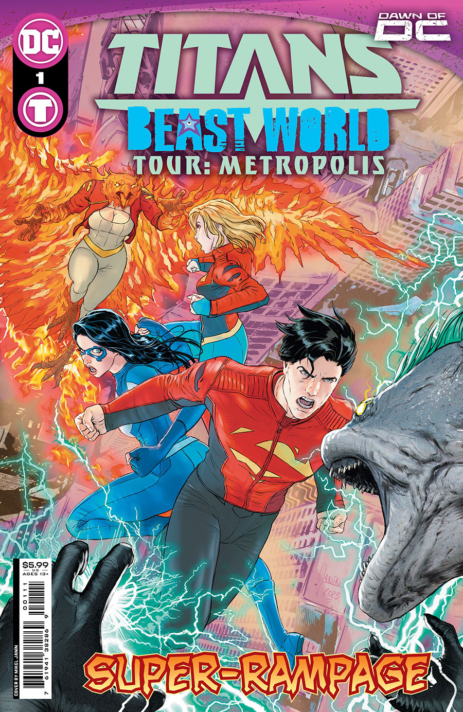 Titans Beast World Tour Metropolis #1 (One Shot) Cover A Regular Mikel Janin Cover