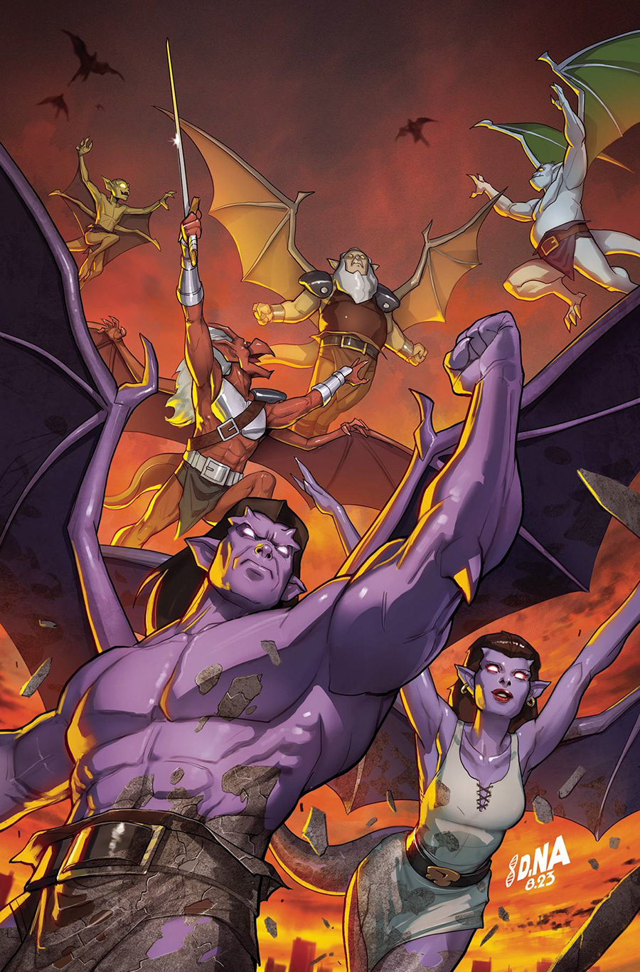 Gargoyles Vol 3 #12 Cover N Dynamite Metal Premium David Nakayama Cover