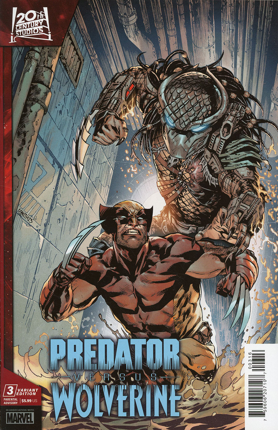 Predator vs Wolverine #3 Cover D Incentive Cory Smith Variant Cover