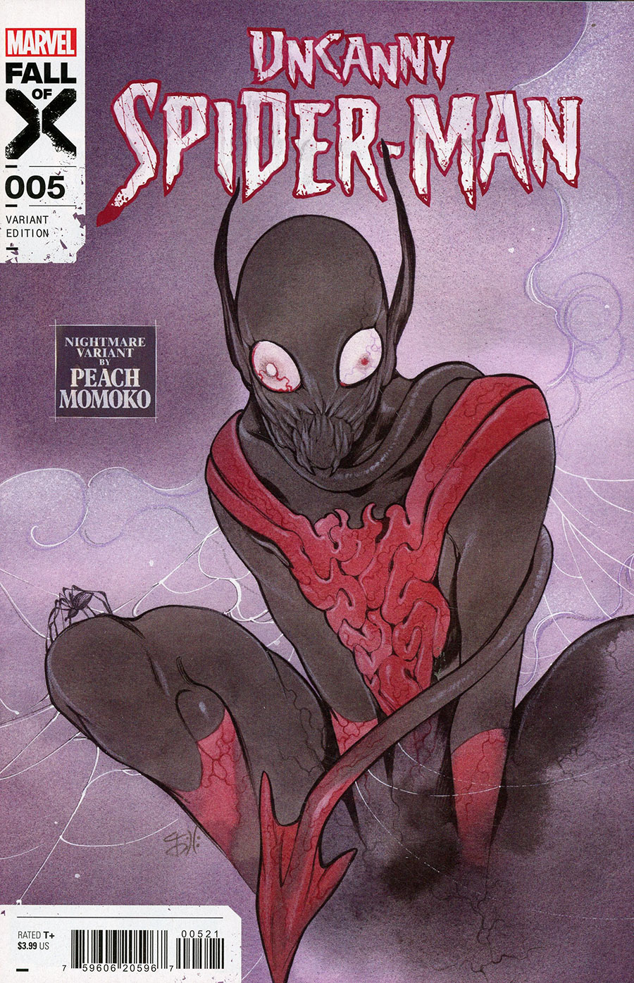 Uncanny Spider-Man #5 Cover B Variant Peach Momoko Nightmare Cover (Fall Of X Tie-In)