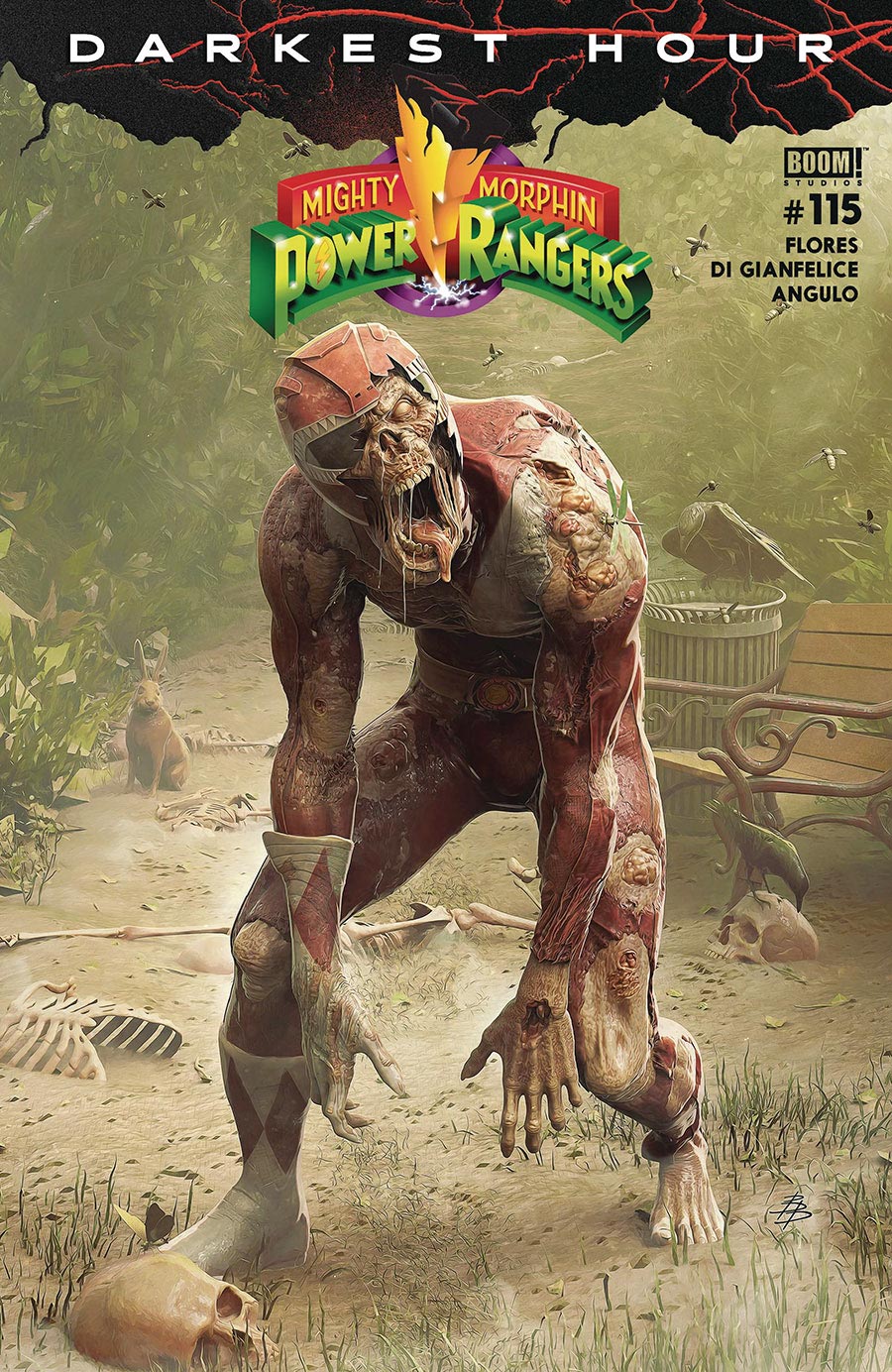 Mighty Morphin Power Rangers (BOOM Studios) #115 Cover B Variant Bjorn Barends Dark Grid Cover