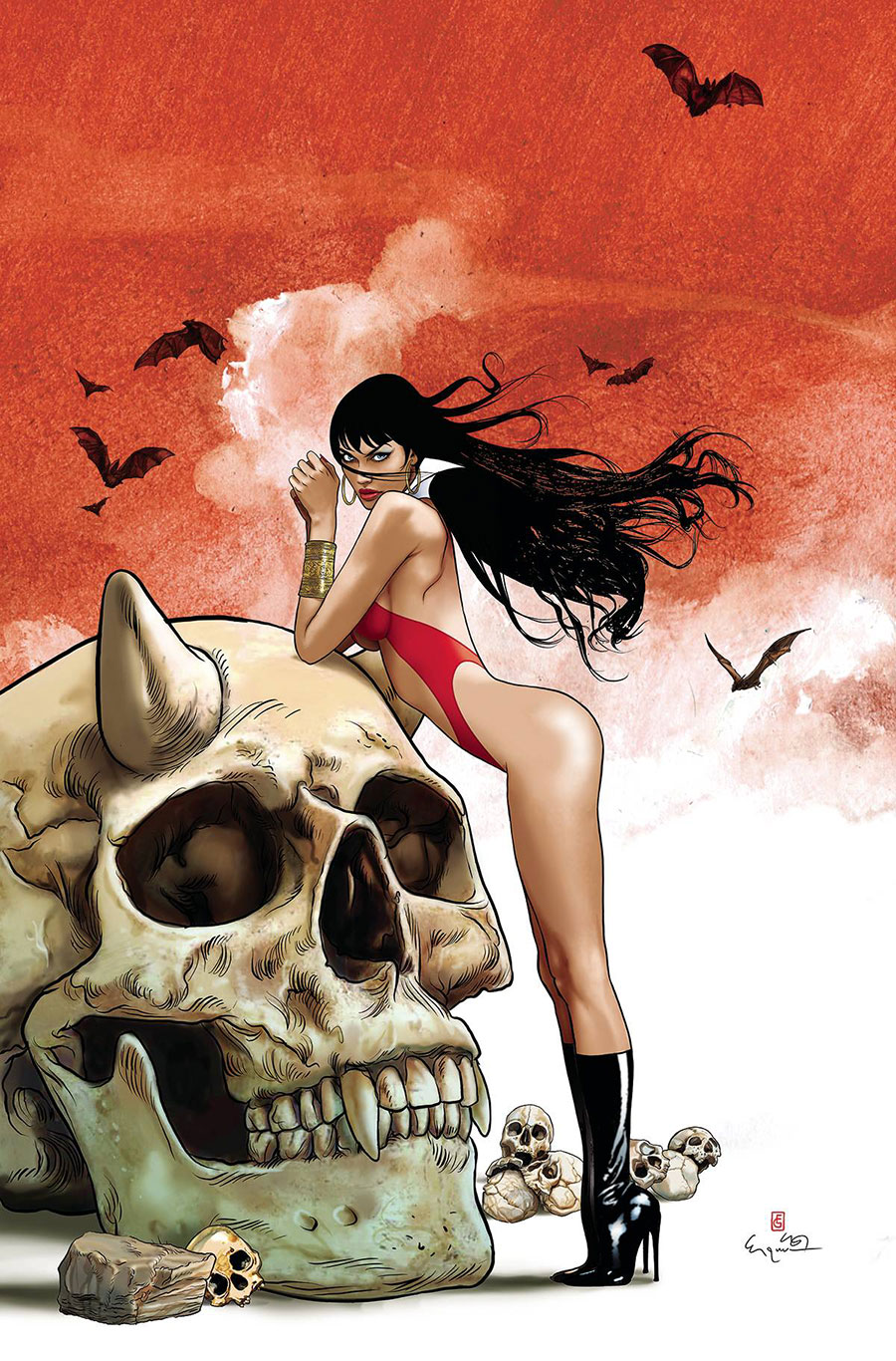 Vampirella Dead Flowers #3 Cover G Incentive Ergun Gunduz Virgin Cover