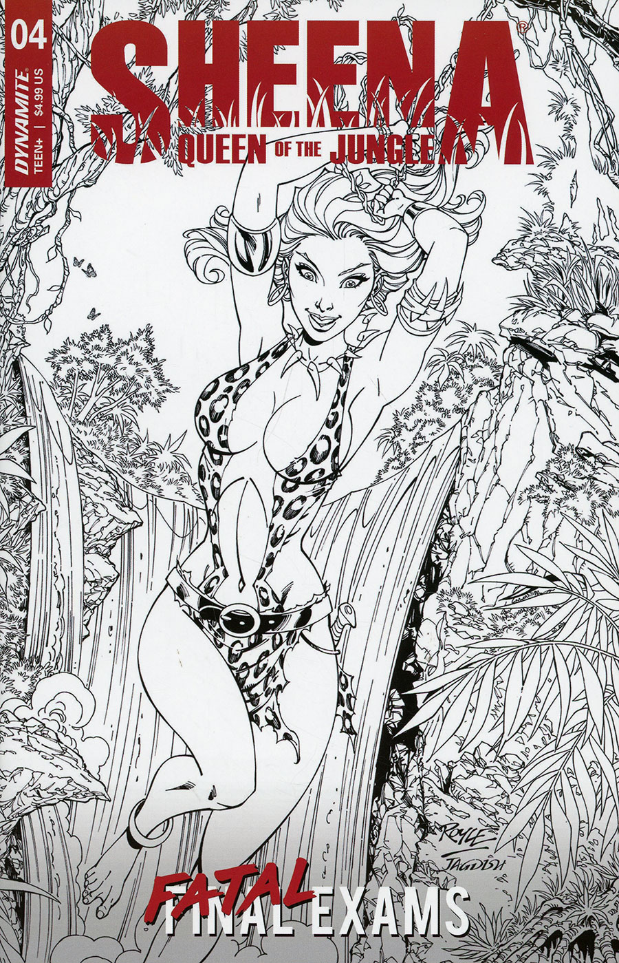 Sheena Queen Of The Jungle Vol 2 #4 Cover F Incentive John Royle Line Art Cover