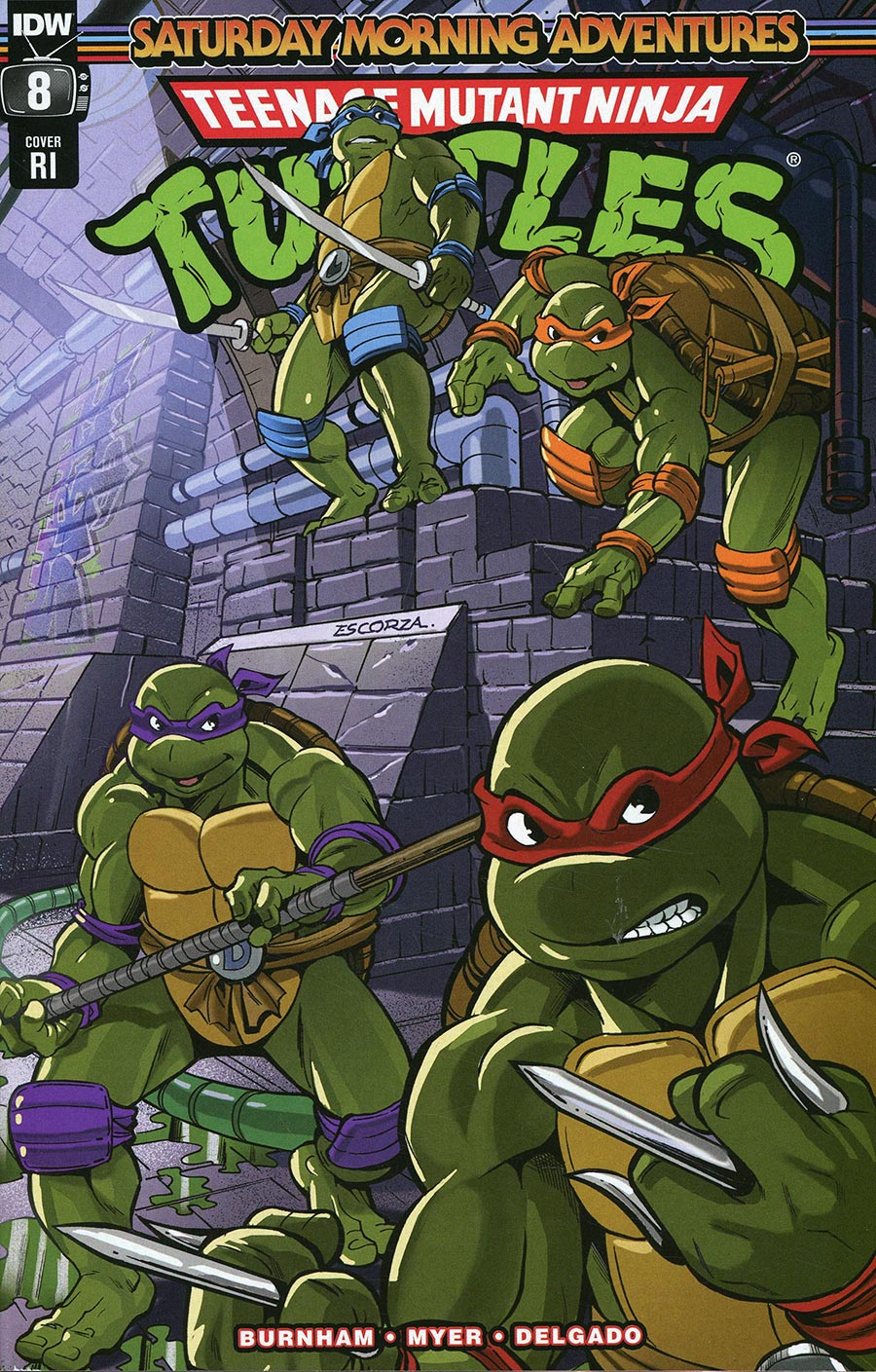 Teenage Mutant Ninja Turtles Saturday Morning Adventures Continued #8 Cover C Incentive Brothers Escorza Variant Cover