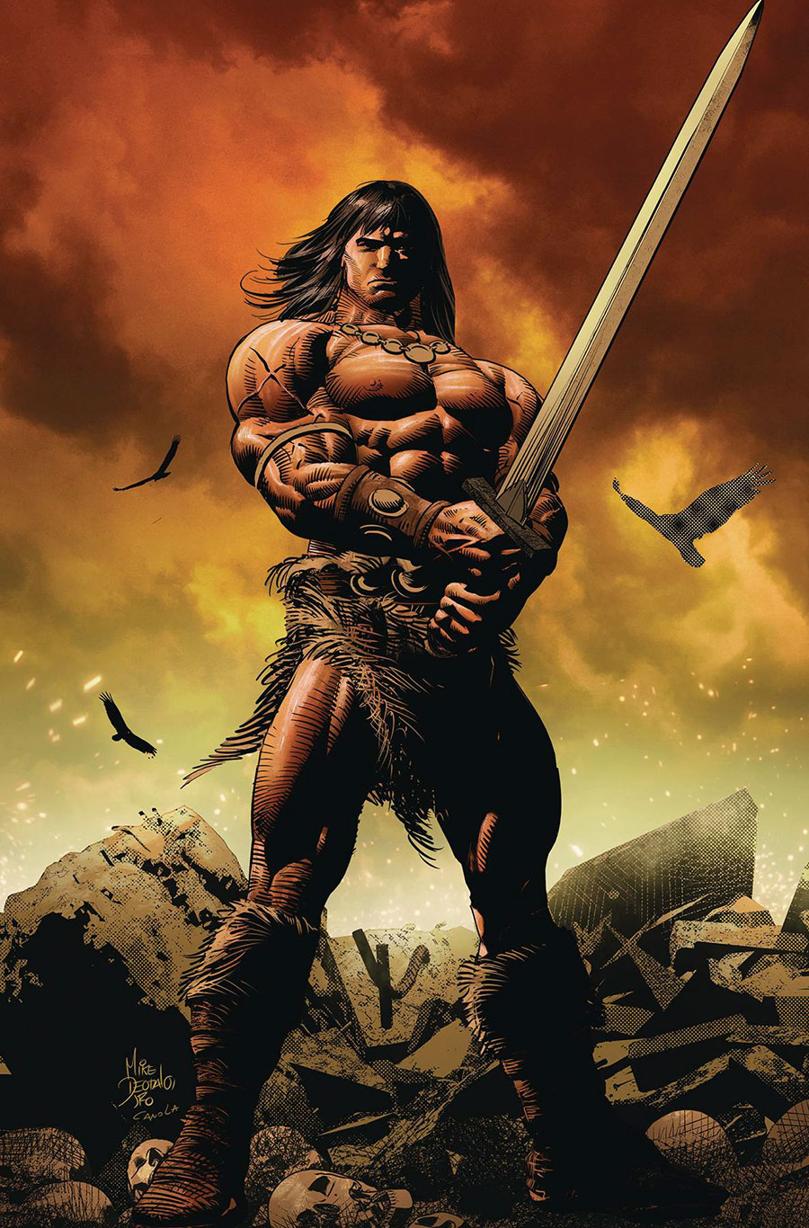 Conan The Barbarian Vol 5 #5 Cover G Variant Mike Deodato Jr LCSD 2023 Virgin Foil Cover