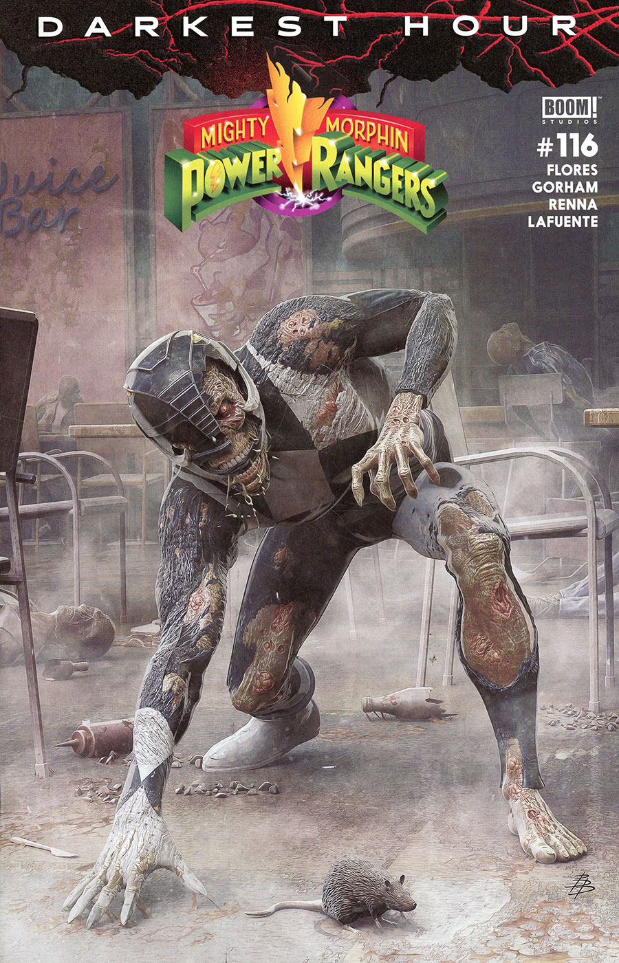 Mighty Morphin Power Rangers (BOOM Studios) #116 Cover B Variant Bjorn Barends Dark Grid Cover