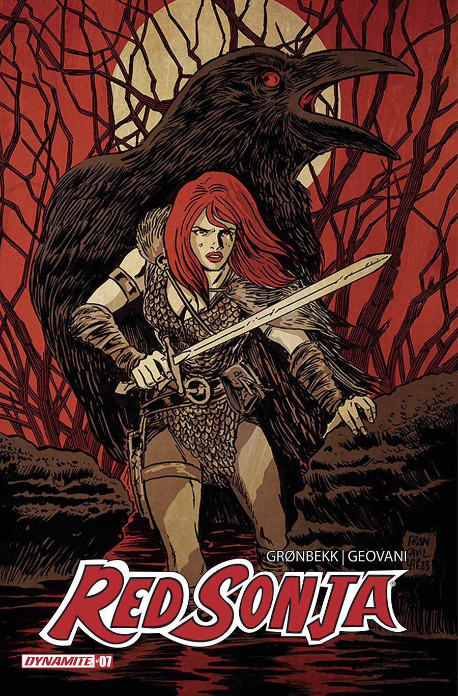 Red Sonja Vol 10 #7 Cover D Variant Francesco Francavilla Cover