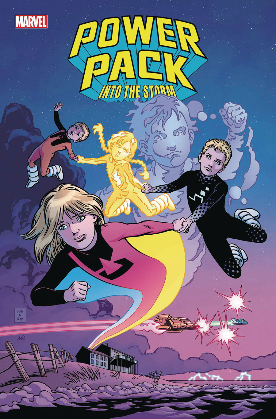 Power Pack Into The Storm #1 Cover D DF Silver Signature Series Signed By Louise Simonson