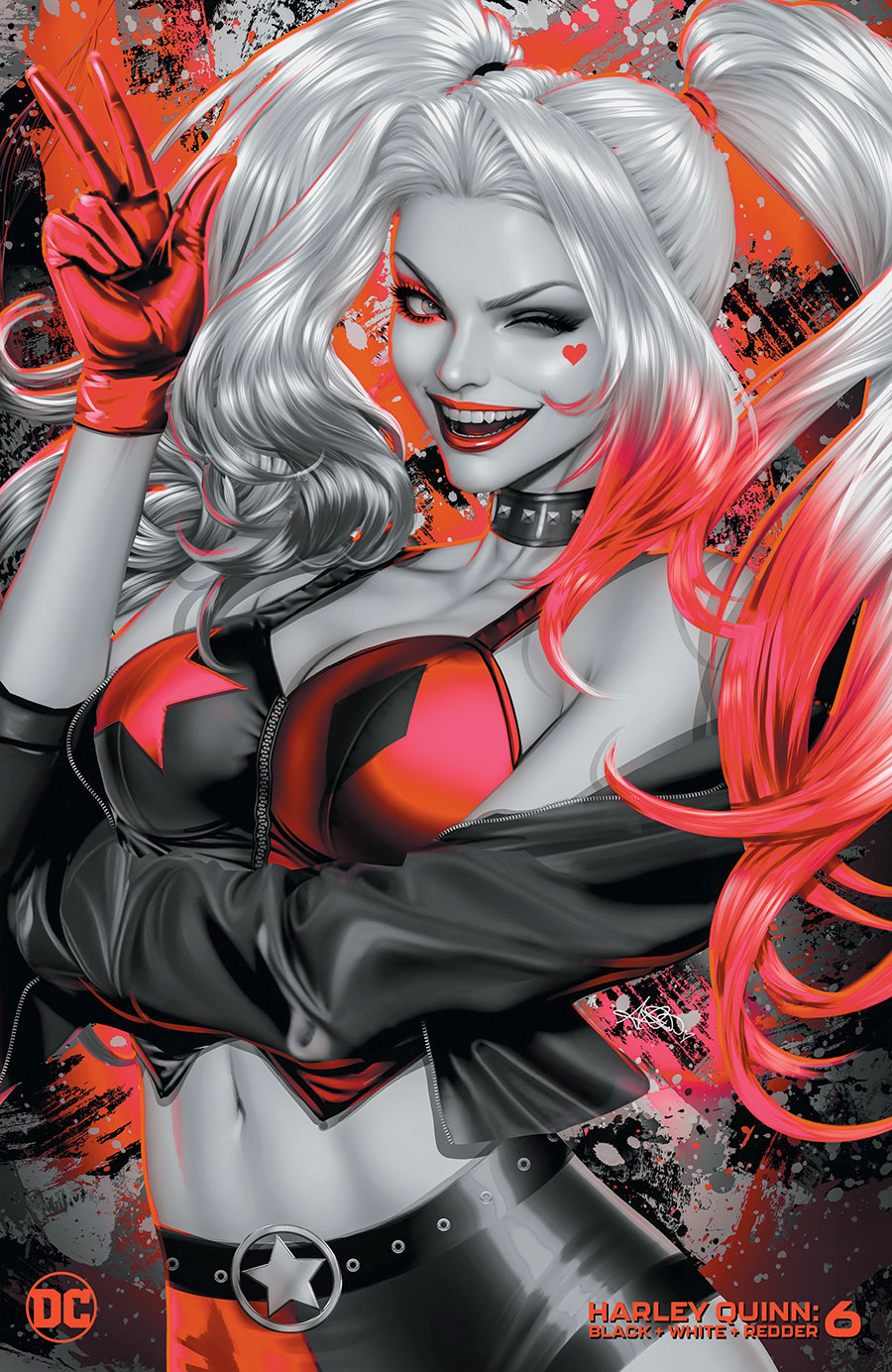 Harley Quinn Black White Redder #6 Cover C Variant Ariel Diaz Cover (Limit 1 Per Customer)