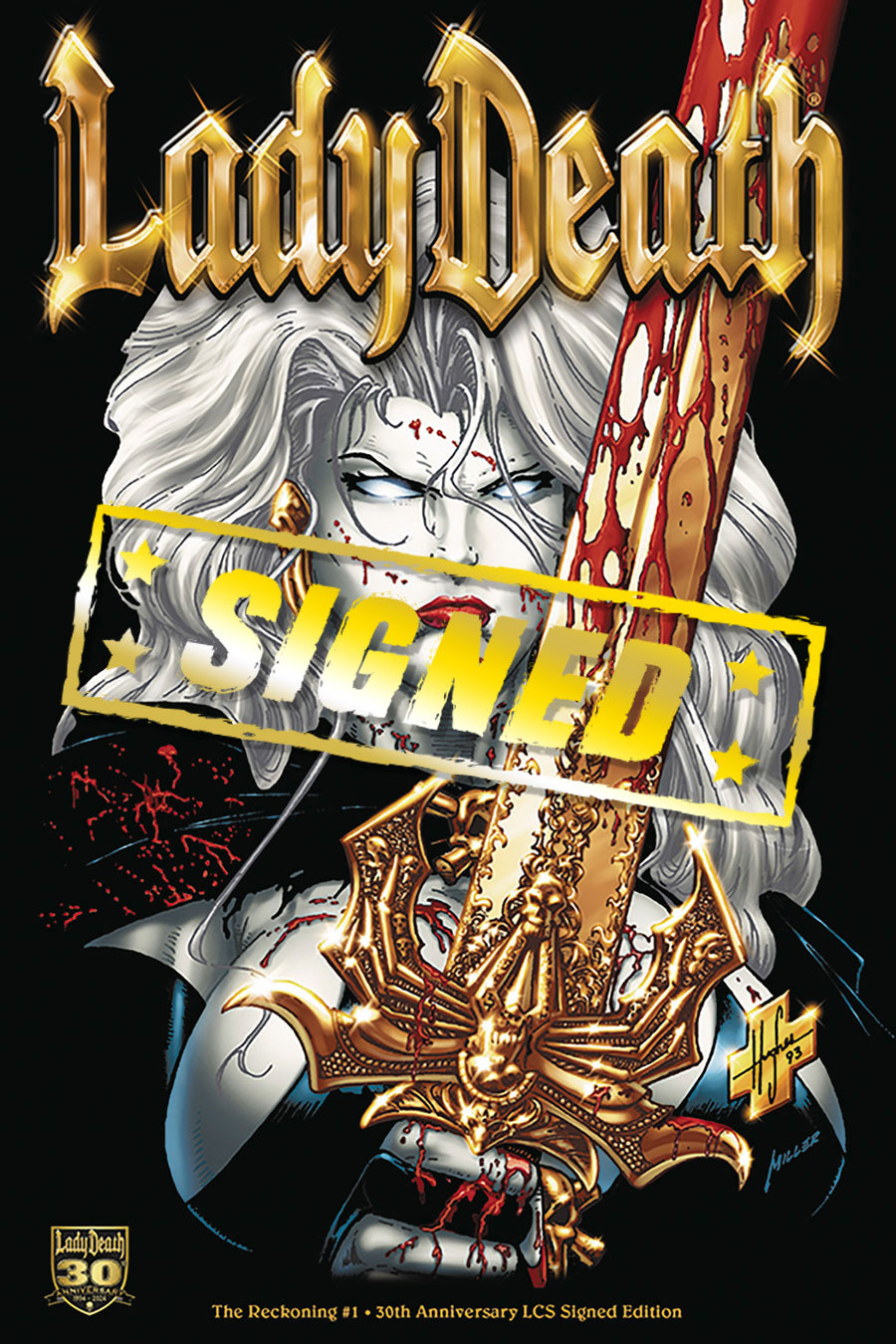 Lady Death The Reckoning #1 30th Anniversary LCS Edition Signed Edition