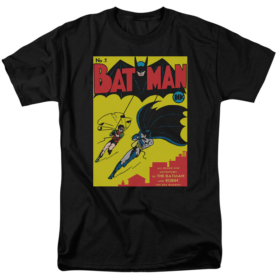 Batman First Issue Cover Black Mens T-Shirt Large