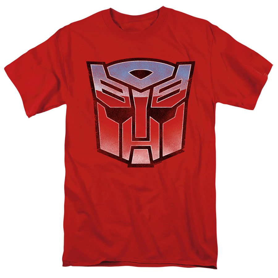 Transformers Distressed Autobot Logo Red Mens T-Shirt Large