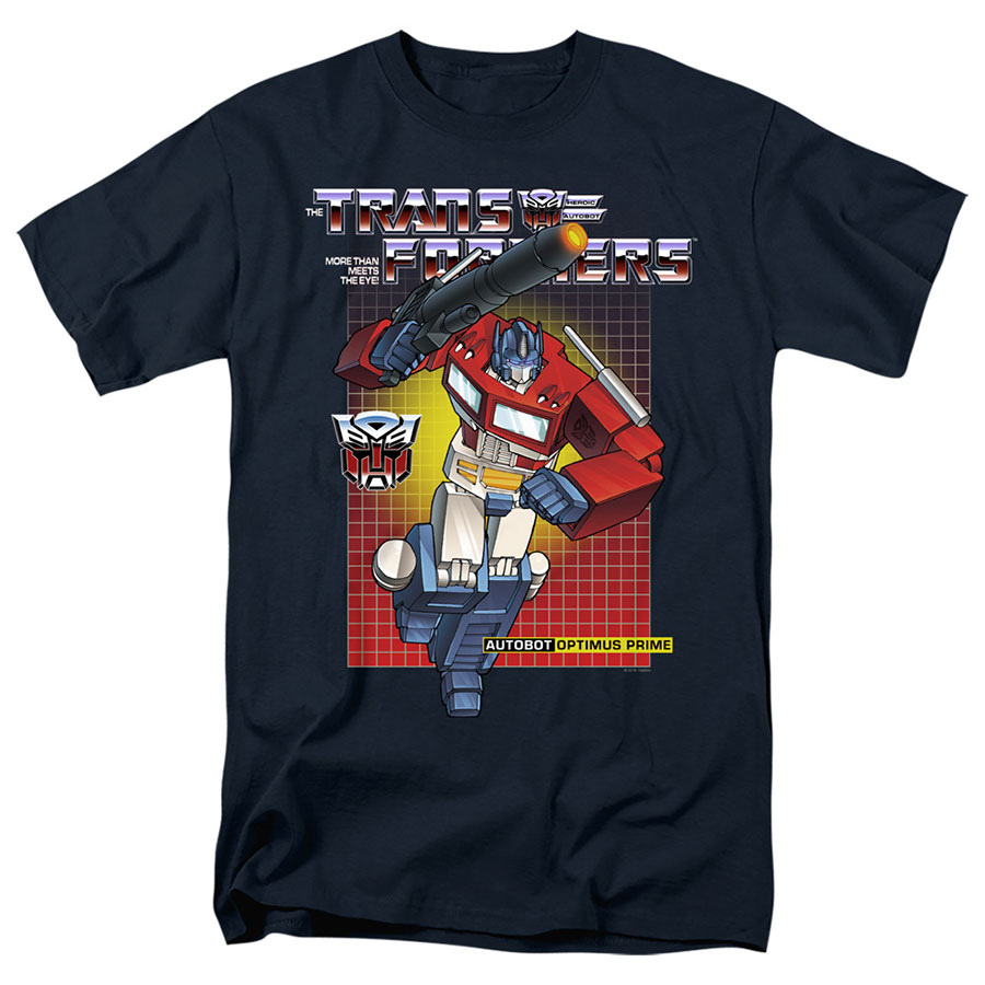 Transformers Optimus Prime Navy Mens T-Shirt Large