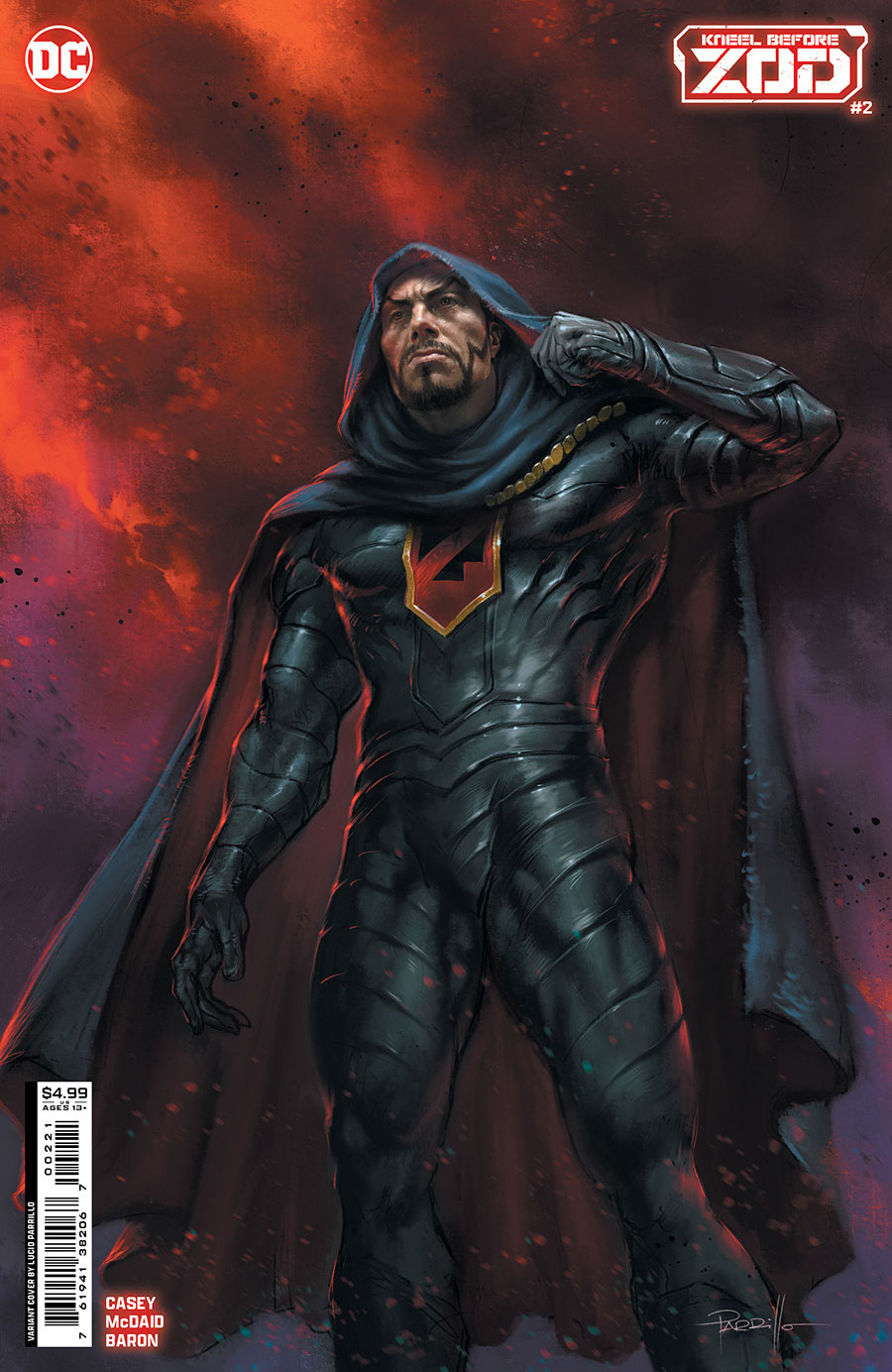 Kneel Before Zod #2 Cover B Variant Lucio Parrillo Card Stock Cover (Limit 1 Per Customer)