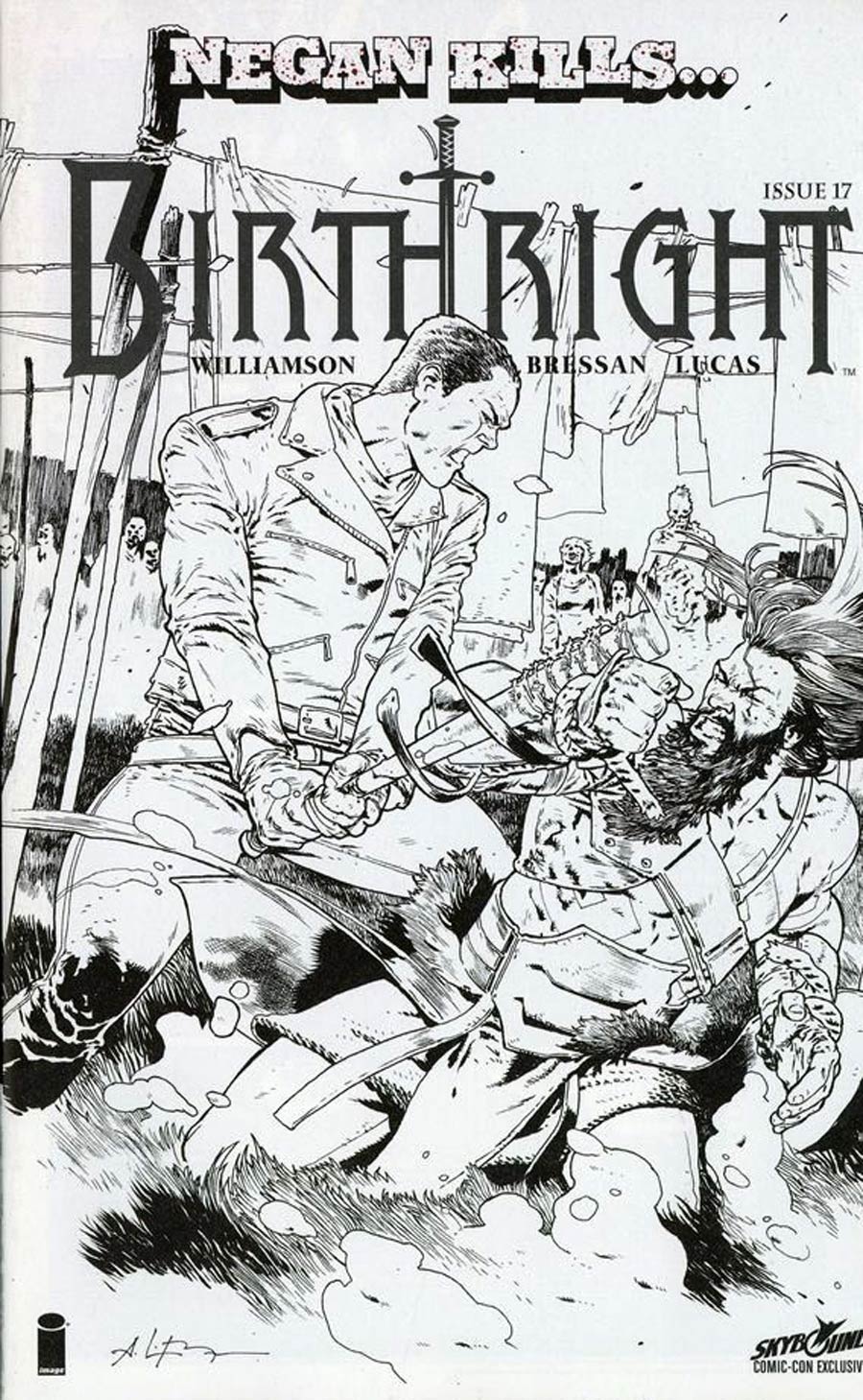 Birthright #17 Cover C Skybound Comic Con Black And White Exclusive