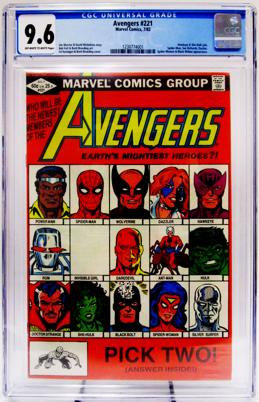 Avengers #221 Cover B CGC 9.6