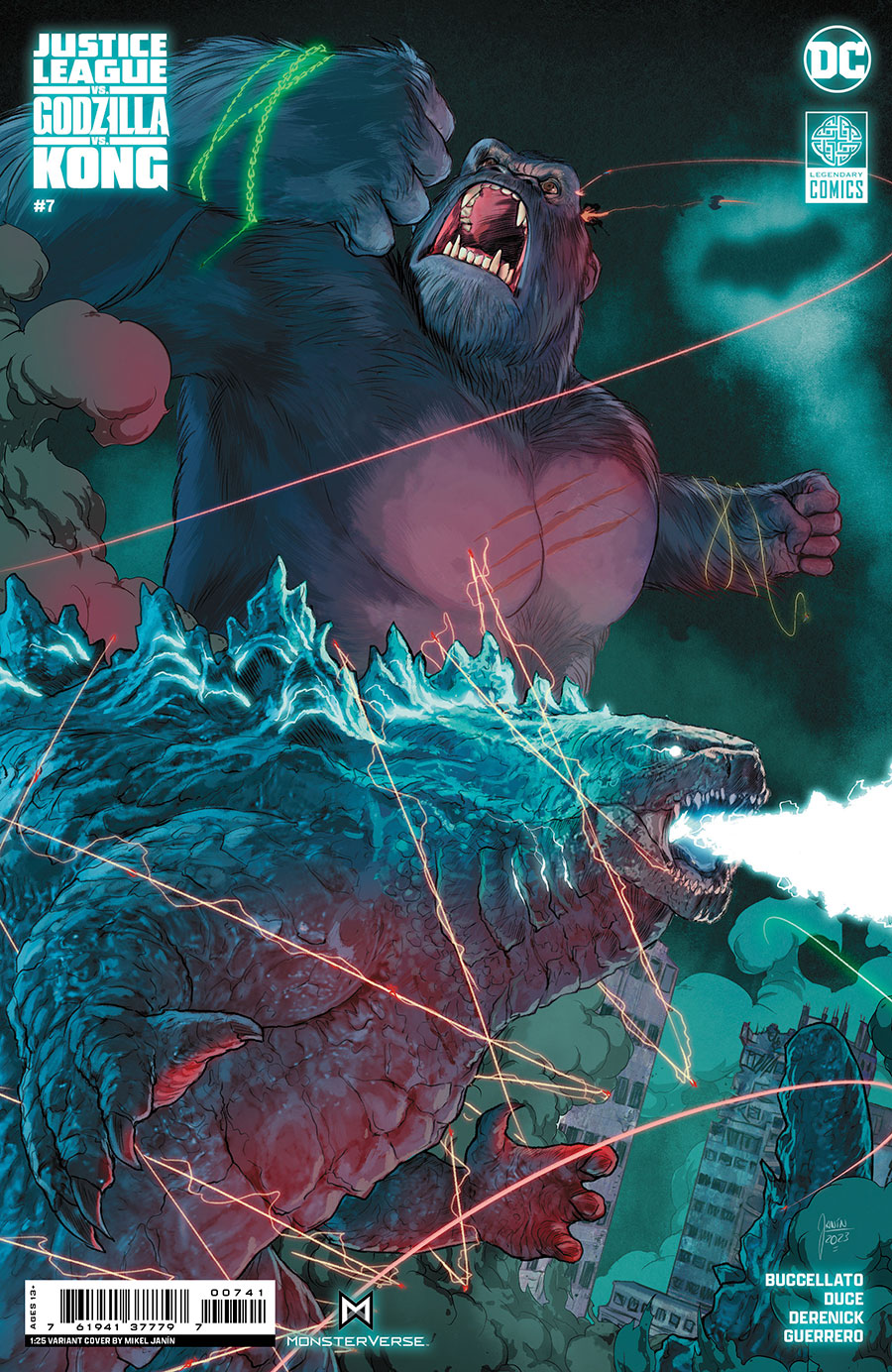 Justice League vs Godzilla vs Kong #7 Cover E Incentive Mikel Janin ...