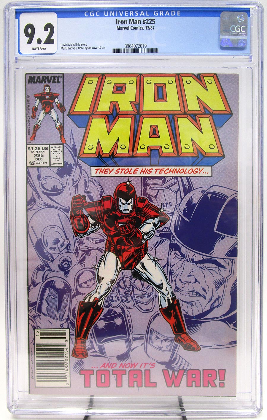 Iron Man #225 Cover C Newsstand CGC 9.2