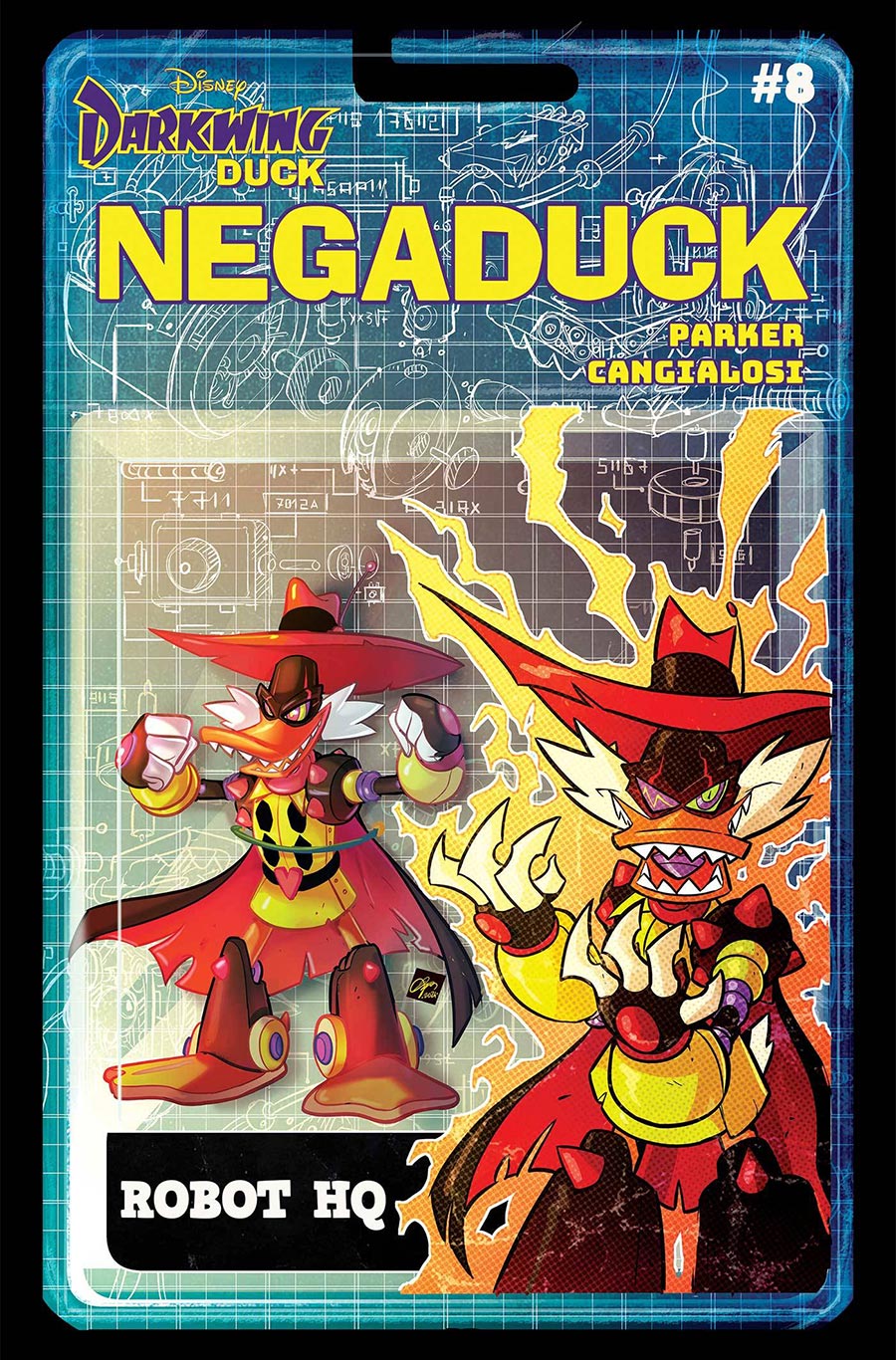 Darkwing Duck Negaduck #8 Cover E Variant Action Figure Cover