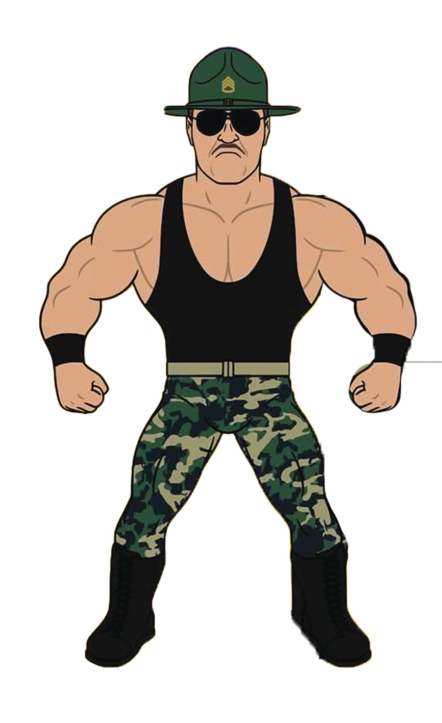 Major Bendies Wrestling Big Rubber Guy 8-Inch Action Figure - Sgt Slaughter