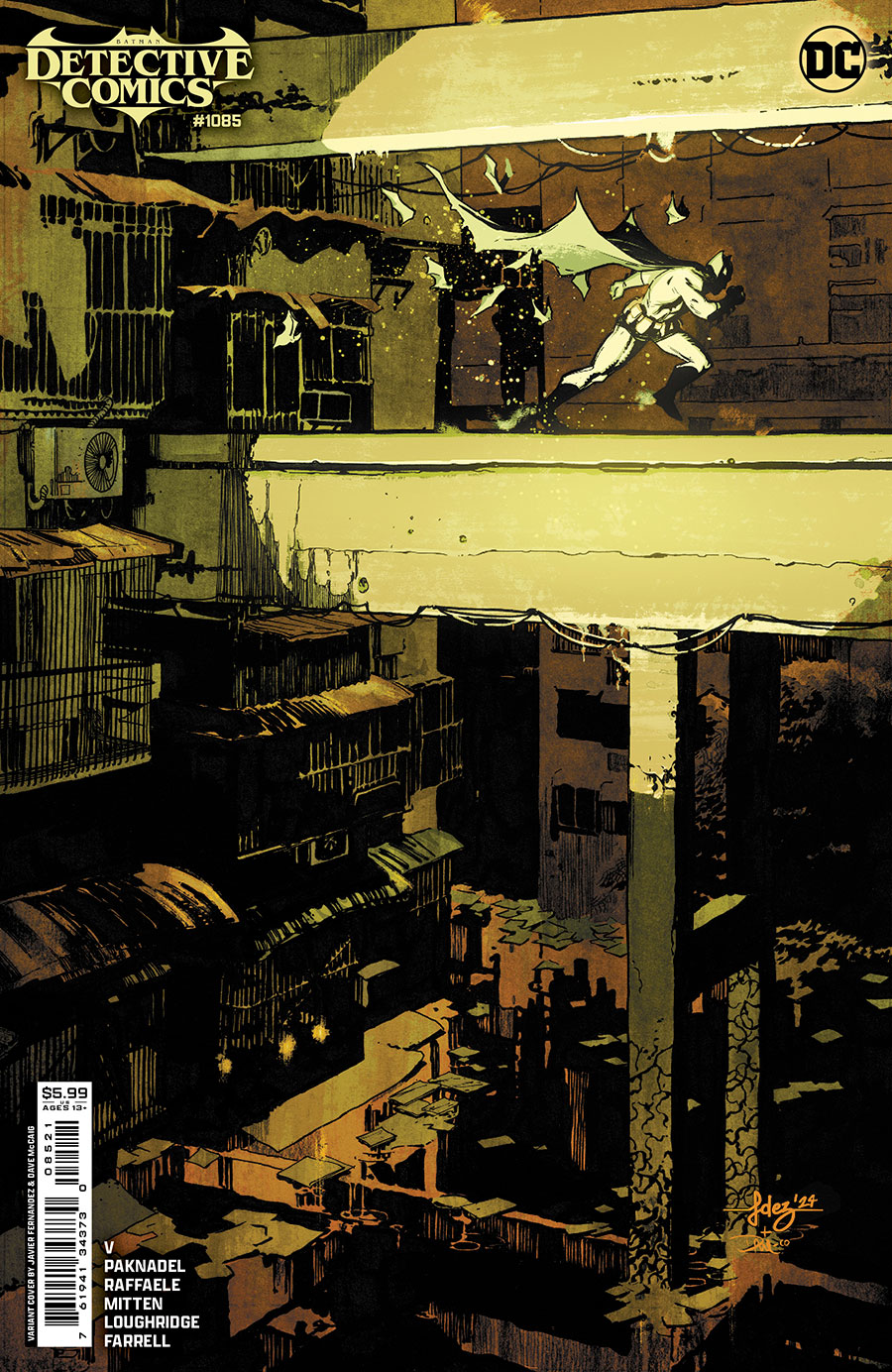 Detective Comics Vol 2 #1085 Cover B Variant Javier Fernandez Card Stock Cover