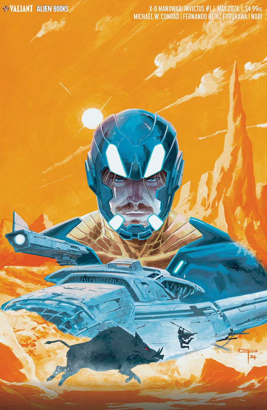 X-O Manowar Invictus #1 Cover C Variant German Peralta Virgin Cover (Resurgence Of The Valiant Universe Prelude)