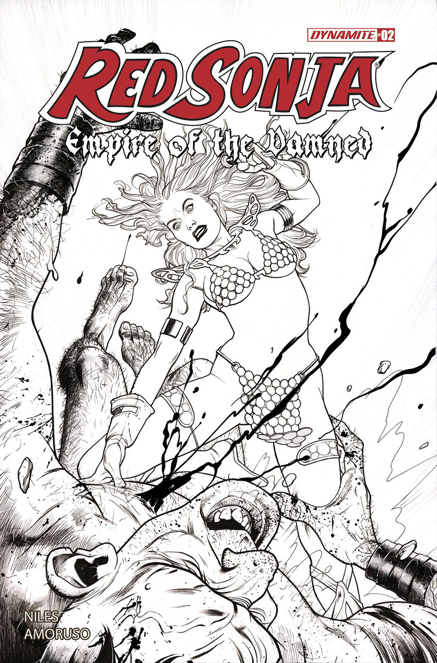 Red Sonja Empire Of The Damned #2 Cover M Incentive Joshua Middleton Line Art Cover