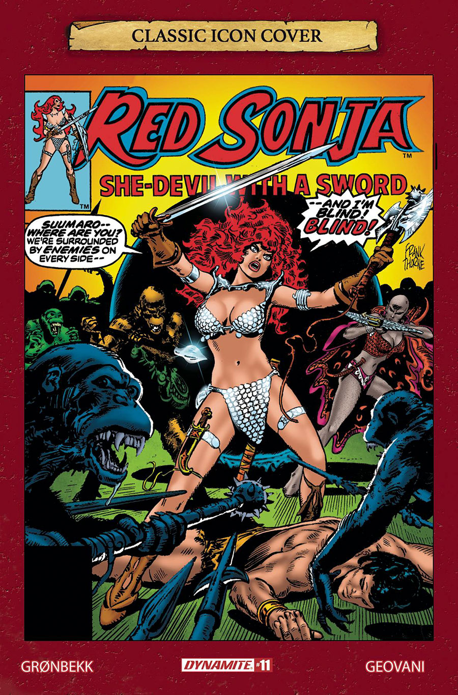 Red Sonja Vol 10 #11 Cover G Incentive Frank Thorne Icon Variant Cover