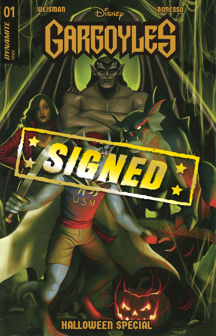 Gargoyles Halloween Special #1 (One Shot) Cover I Dynamite Com Exclusive Rebeca Puebla Color V2 Variant Cover Signed By Greg Weisman