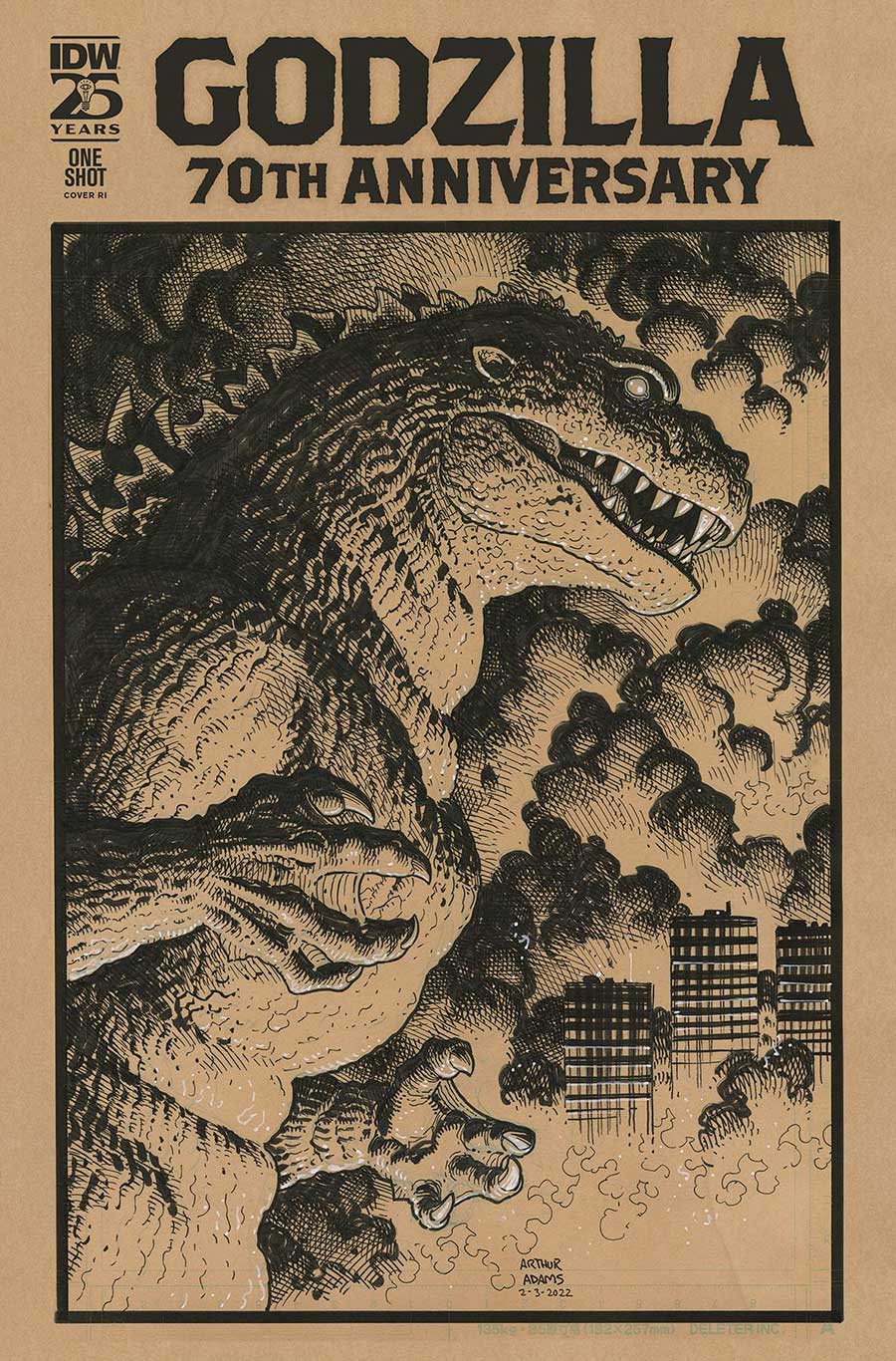 Godzilla 70th Anniversary Special #1 (One Shot) Cover E Incentive Arthur Adams Variant Cover