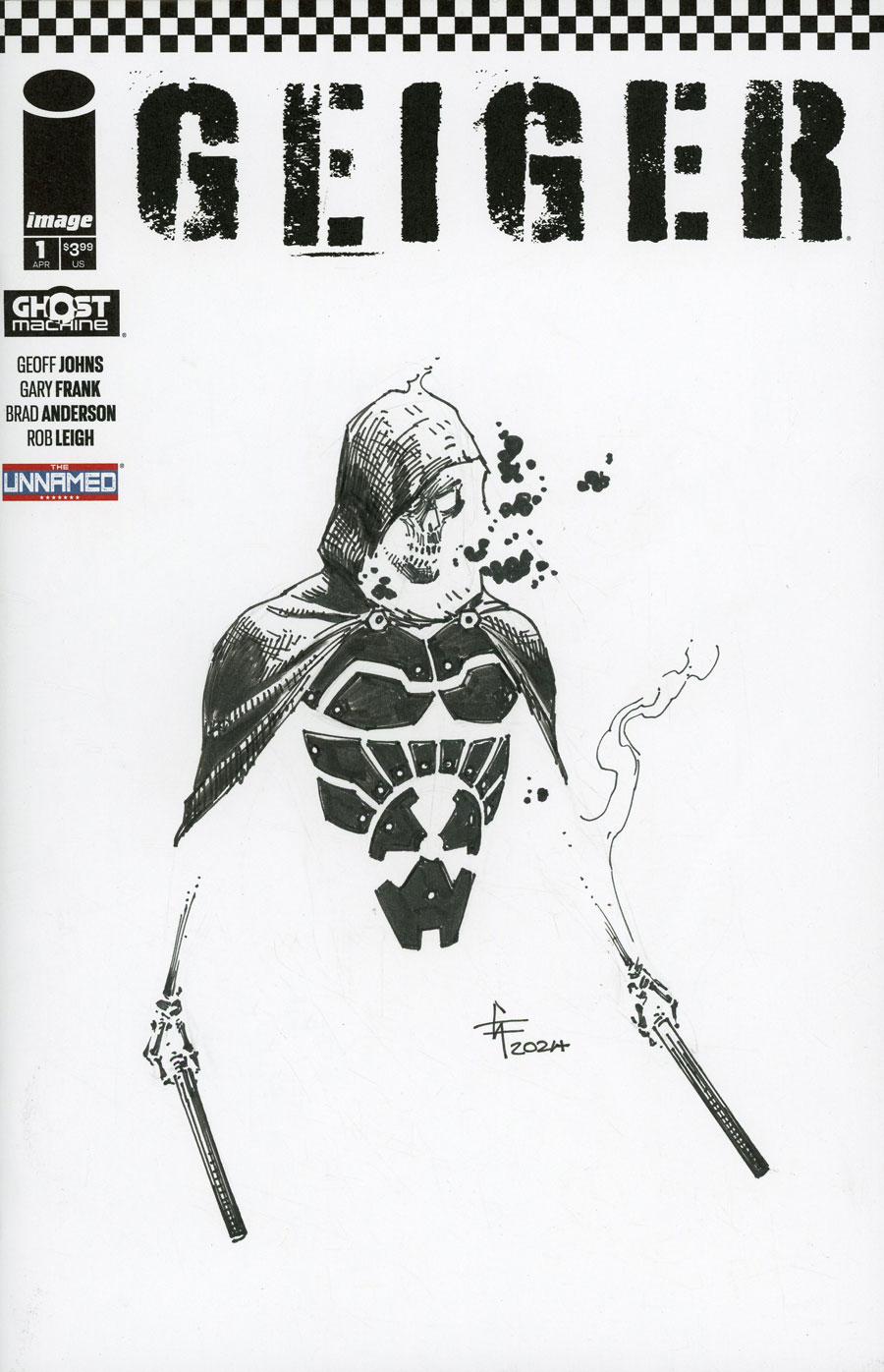 Geiger Vol 2 #1 Cover F-A Incentive Gary Frank Hand-Drawn Sketch Variant Cover