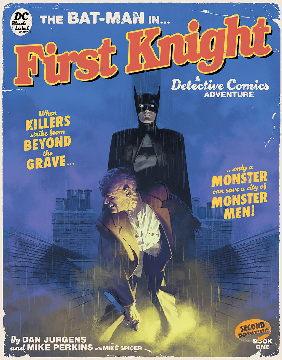 The Bat-Man First Knight #1 Cover E 2nd Ptg Marc Aspinall Pulp Novel Recolored Variant Cover