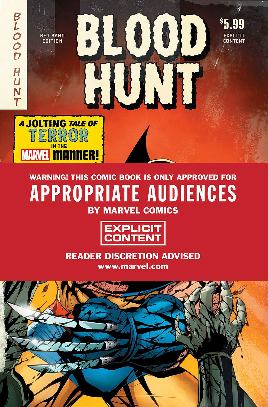 Blood Hunt Red Band Edition #2 Cover B Incentive Logan Lubera Bloody Homage Variant Cover With Polybag