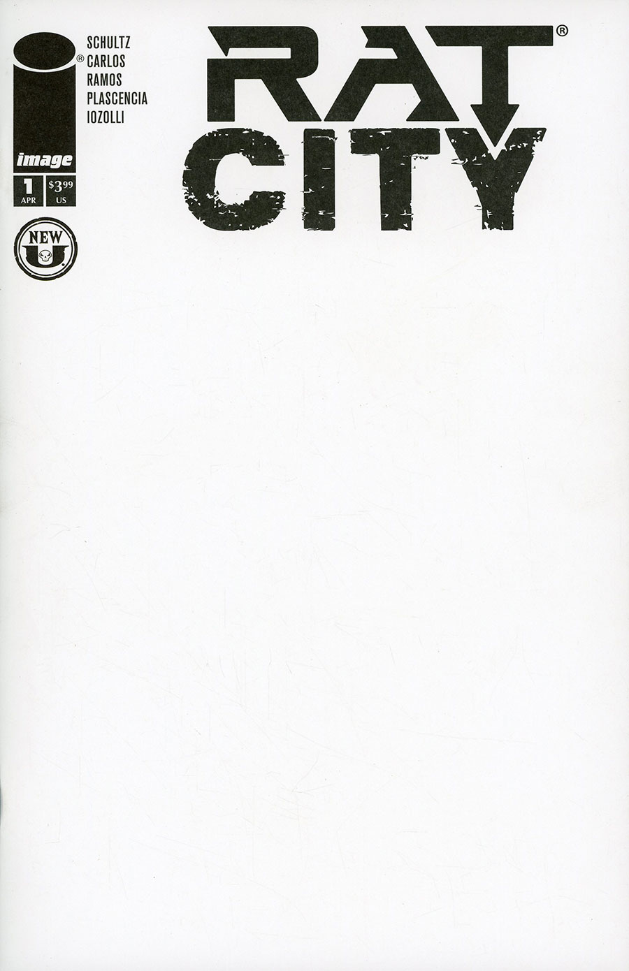 Rat City #1 Cover B Variant Blank Cover (Limit 1 Per Customer)