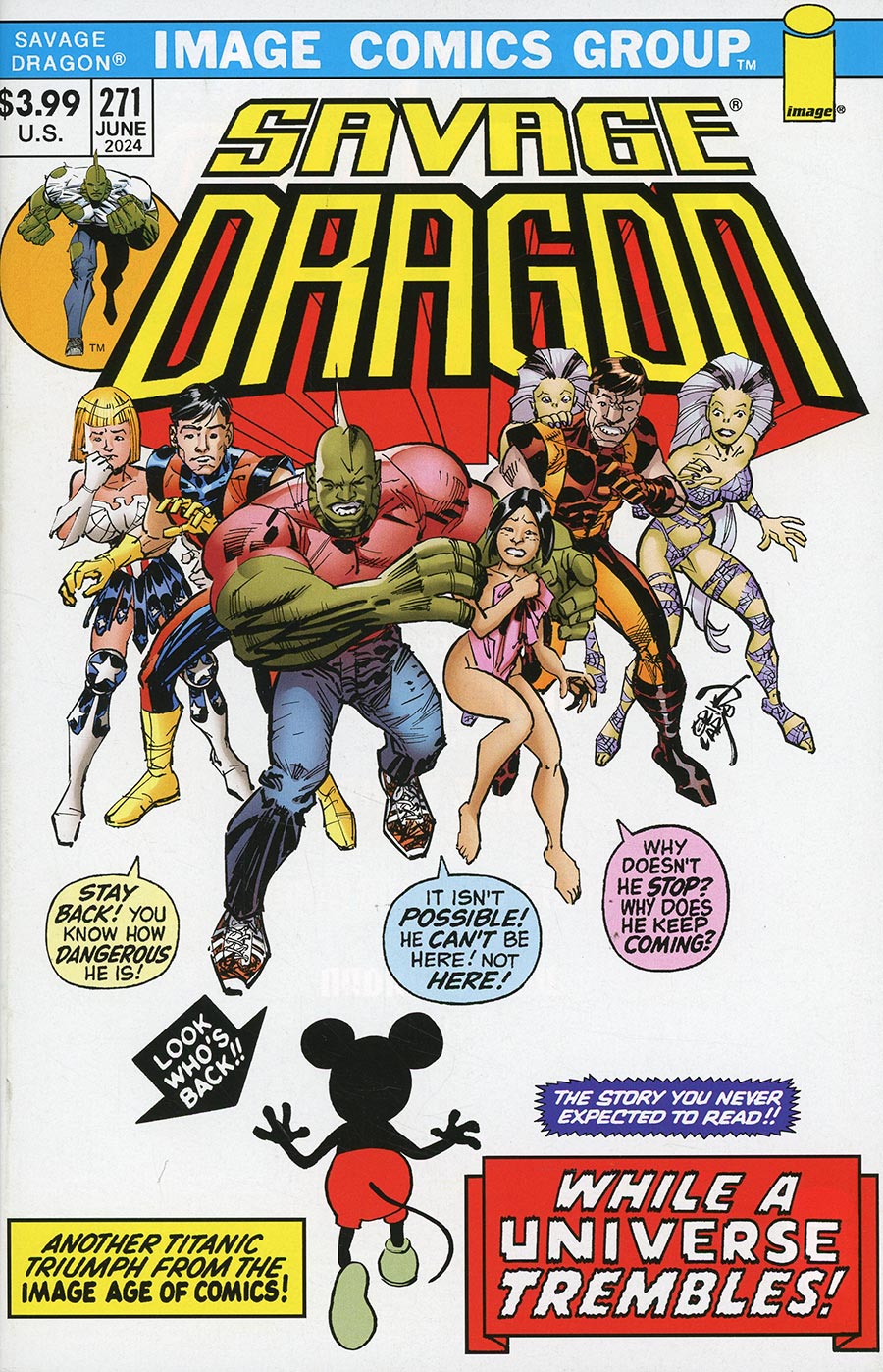 Savage Dragon Vol 2 #271 Cover B Variant Erik Larsen 1970s Trade Dress Cover