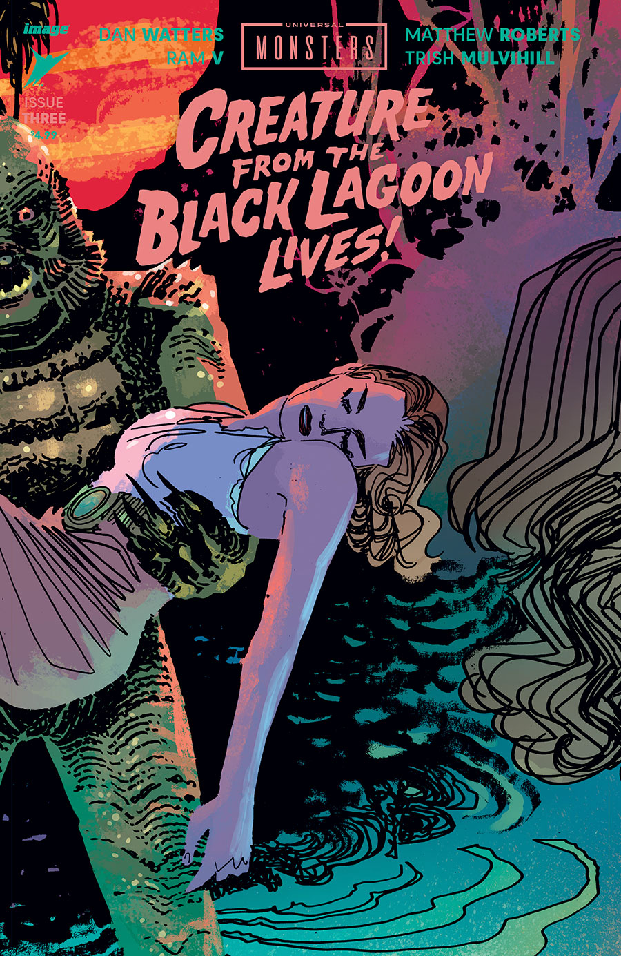 Universal Monsters Creature From The Black Lagoon Lives #3 Cover C Incentive DANI Connecting Variant Cover