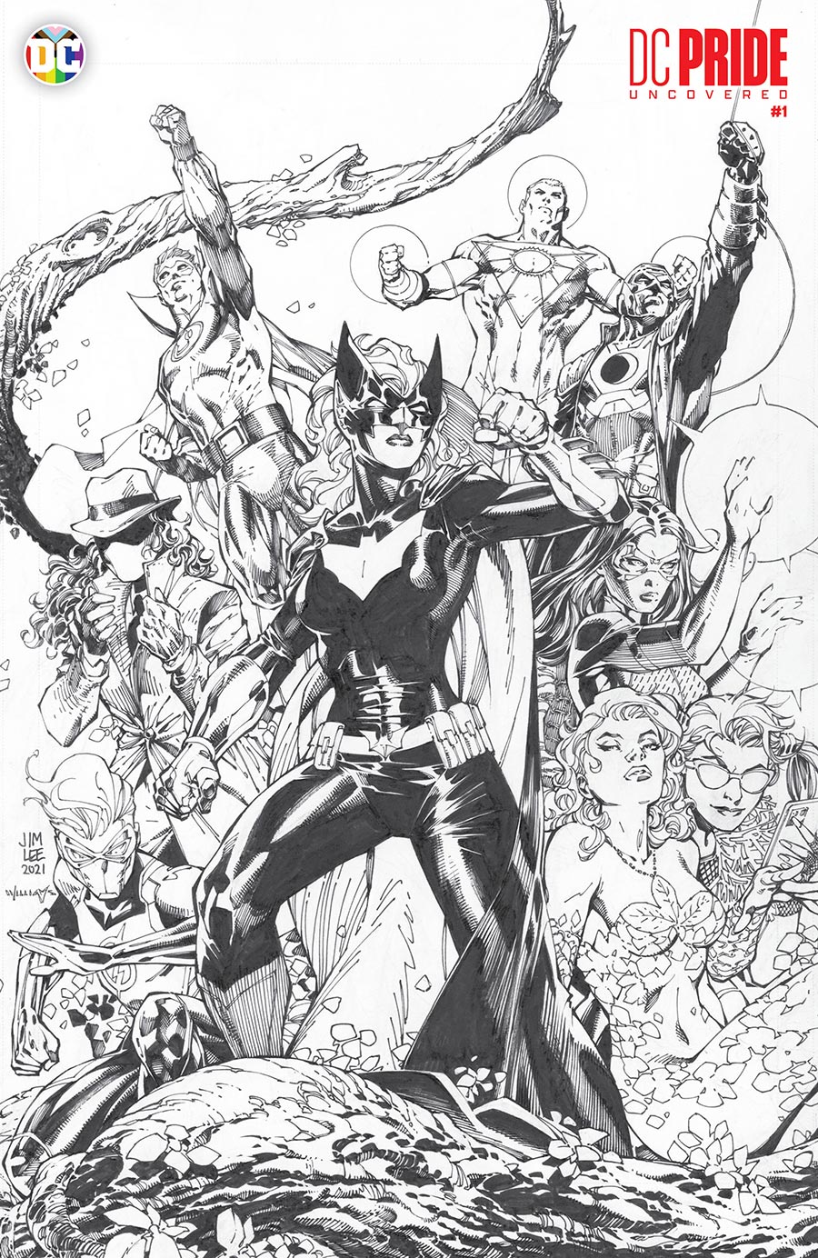 DC Pride Uncovered #1 (One Shot) Cover G Incentive Jim Lee & Scott Williams Black & White Variant Cover