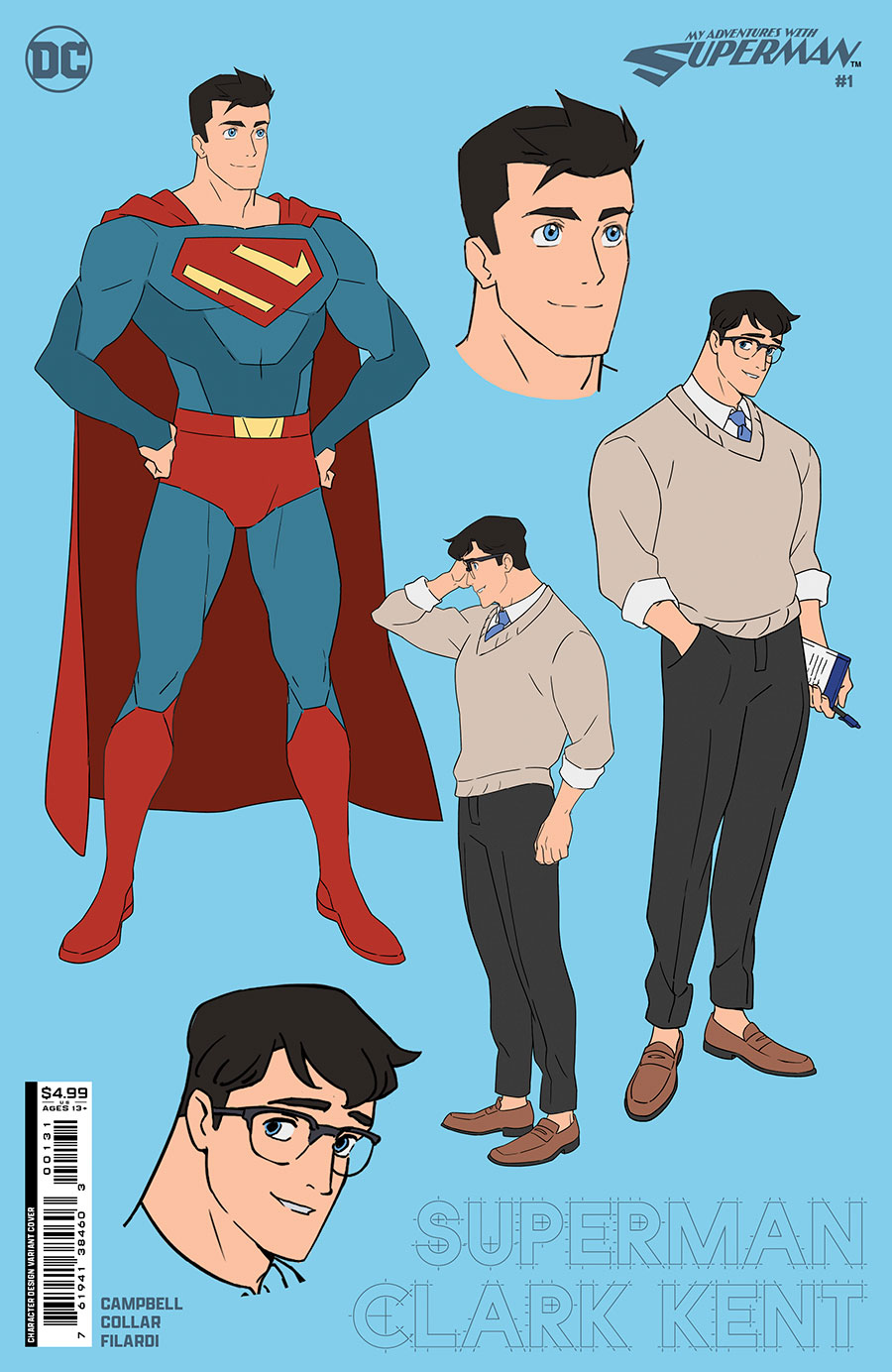 My Adventures With Superman #1 Cover C Variant Character Design Card Stock Cover