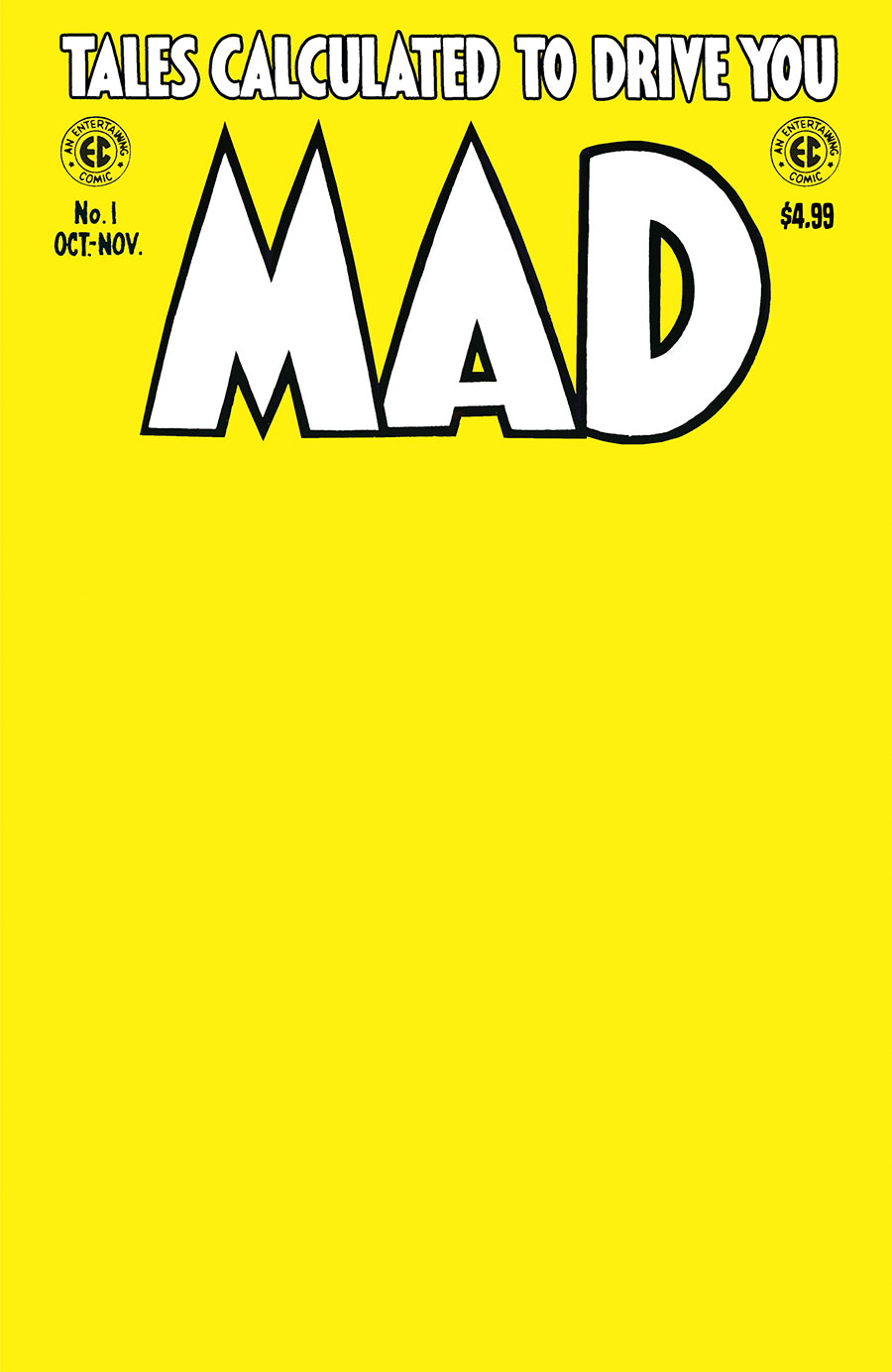 MAD Magazine #1 Facsimile Edition Cover B Variant Blank Cover