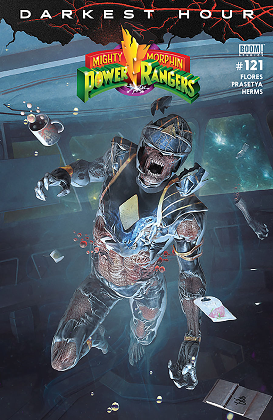 Mighty Morphin Power Rangers (BOOM Studios) #121 Cover B Variant Bjorn Barends Dark Grid Cover