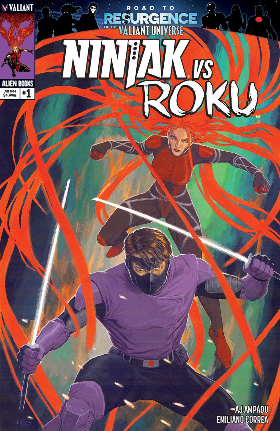 Ninjak vs Roku #1 Cover A Regular Luca Erbetta Cover (Resurgence Of The Valiant Universe Prelude)